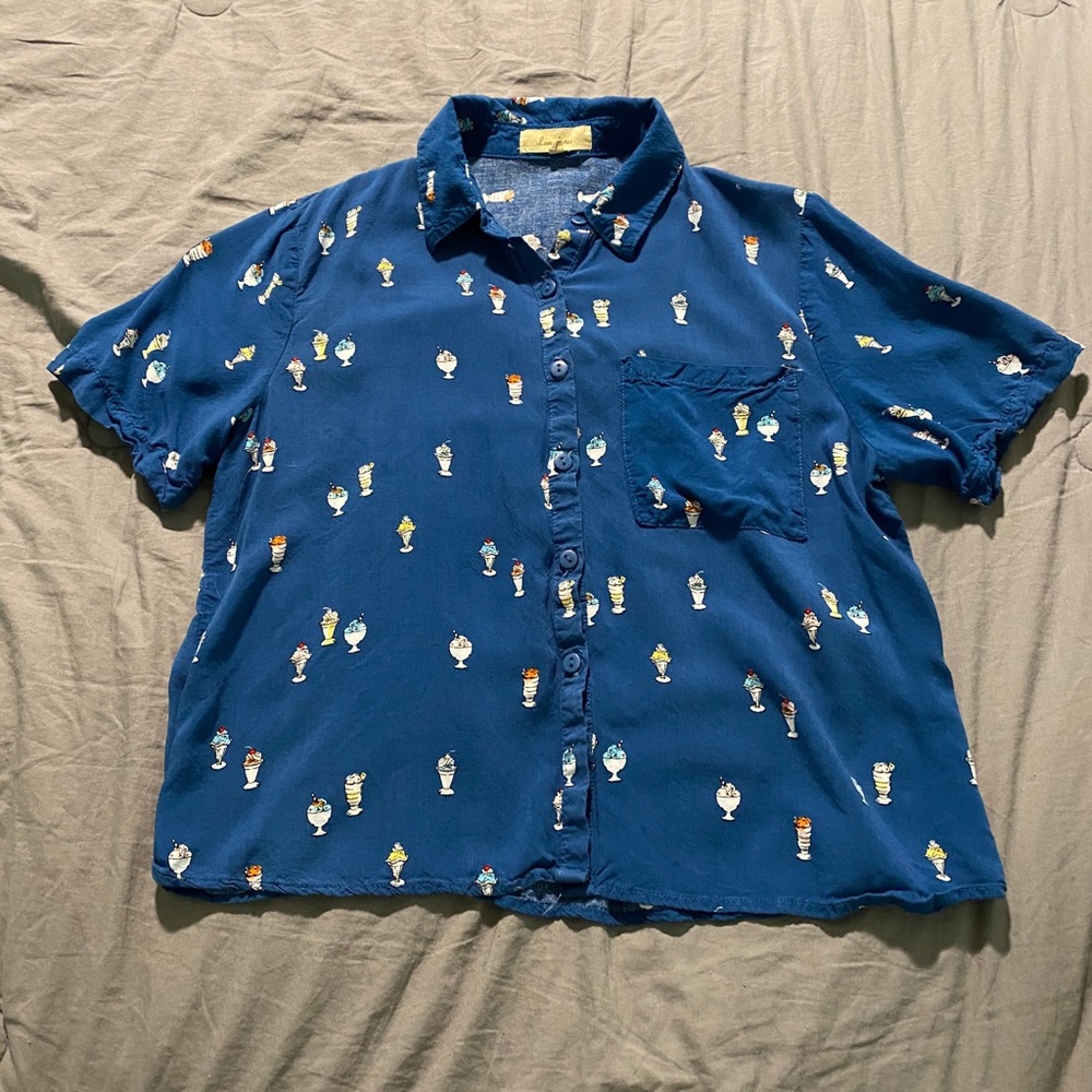 Love notes ice cream cropped T